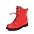 cheap Women&#039;s Boots-Women&#039;s Boots Flat Heel Round Toe Lace-up PU Comfort / Fashion Boots Fall / Winter Red / White / Black