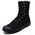 preiswerte Herrenstiefel-Herren Stiefel Komfort Modische Stiefel Herbst Winter PU Normal Schnürsenkel Flacher Absatz Schwarz Gelb Hellgrau Flach