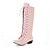 abordables Bottes Femme-Femme Chaussures Polyuréthane Hiver Printemps Automne boîtes de Combat Bottes Talon Bottier Lacet Pour Décontracté Blanc Noir Rose