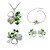voordelige Sieradensets-Dames Kristal Sieraden set - Modieus omvatten Groen / Blauw / Navy Voor Dagelijks / Ringen / Oorbellen / Kettingen / Armband