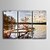 halpa Canvas-seinäkellot-e-home® maisemat järvikellossa kankaalle 3kpl