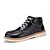 cheap Men&#039;s Boots-Men&#039;s Shoes Leather Spring / Fall / Winter Comfort / Fashion Boots / Combat Boots Boots Walking Shoes Black