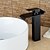 billige Armaturer til badeværelset-Håndvasken vandhane - Vandfald Olie-gnedet Bronze Centersat Enkelt håndtag Et HulBath Taps / Messing