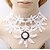 abordables Gargantillas-Mujer Gargantillas Collar hebras de perlas damas Tatuaje Moda Perla Tela de Encaje Blanco Gargantillas Joyas Para Boda Fiesta Disfraces de cosplay / Collar con perlas / tatuaje Gargantilla