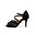 זול נעליים לטיניות-בגדי ריקוד נשים נעליים לטיניות סנדלים תחרה אבזם לבן / שחור / אדום / הצגה / עור / נעלי סלסה / EU40