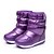 cheap Kids&#039; Boots-Girls&#039; Boots Comfort / Snow Boots Synthetic / Leatherette Little Kids(4-7ys) Walking Shoes Magic Tape Black / Purple / Fuchsia Winter / TR
