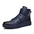 baratos Botas para Homem-Homens Couro Ecológico Primavera / Outono Conforto Botas Antiderrapante Branco / Preto / Azul / Cadarço