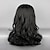 tanie Peruki kostiumowe-czarownice/czarodziej peruka przebranie na karnawał peruka peruka syntetyczna peruka do cosplay faliste faliste z grzywką peruka bardzo długie naturalne czarne włosy syntetyczne damskie czarne