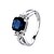 halpa Muotisormukset-Ring AAA Cubic Zirconia Solitaire Blue Light Blue Zircon Cubic Zirconia Cocktail Ring Ladies Simple Style Fashion 6 7 8 9 10 / Women&#039;s