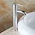 abordables Grifería para lavabos-grifo del lavabo del baño kit de centro de pulido de níquel estándar grifo monomando de un orificio