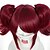 olcso Jelmezparókák-Szintetikus parókák Egyenes Egyenes Paróka Piros Szintetikus haj Női Piros OUO Hair