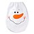 cheap Christmas Decorations-1 Sets Christmas Decorations Xmas Toilet Seat Cover And Rug Washroom Set Snowman Decorative Lids Promotions