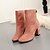 cheap Women&#039;s Boots-Women&#039;s Boots Winter Comfort Suede Casual Chunky Heel Zipper Black Gray Blushing Pink Walking