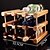 cheap Wine Racks-1PC Color Random Creative Newfangled Kitchen Grogshop Restaurant Decoration Wood Art Wine Place Rack