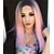 cheap Synthetic Trendy Wigs-Synthetic Wig Straight Straight Wig Pink Medium Length Pink Green Synthetic Hair Women&#039;s Ombre Hair Dark Roots Middle Part Pink Green