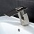 Χαμηλού Κόστους Classical-Μπάνιο βρύση νεροχύτη - LED / Καταρράκτης Βουρτσισμένο Νικέλιο Αναμεικτικές με ενιαίες βαλβίδες Ενιαία Χειριστείτε μια τρύπαBath Taps / Ορείχαλκος