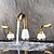 abordables Grifería para lavabos-Bathroom Sink Faucet - Widespread Ti-PVD Widespread Two Handles Three HolesBath Taps / Ceramic