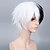 cheap Costume Wigs-monokuma cosplay black and white color short hairstyle halloween cosplay men wigs party fashion custome wigs Halloween