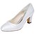 abordables Chaussures de mariée-Femme Chaussures à Talons Mariage Habillé Soirée &amp; Evénement Talon Bottier Bout rond Tissu élastique Argent Noir Blanche