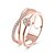 cheap Rings-Women&#039;s AAA Cubic Zirconia Band Ring - Zircon, Cubic Zirconia, Copper Heart, Love Luxury, European, Fashion 6 / 7 / 8 Rose / Golden For Wedding Party Casual / Imitation Diamond