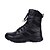 baratos Botas para Homem-Homens sapatos Pele Inverno Conforto Botas Preto