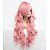 Недорогие Парики к костюмам-косплей костюм парик синтетический парик косплей парик волнистые волнистые многослойные стрижки с челкой с хвостом парик розовый длинные розовые синтетические волосы женская средняя часть розовая