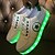 voordelige Damessneakers-Unisex LED schoenen PU Lente / Herfst Comfortabel / Noviteit / Oplichtende schoenen Sneakers Wandelen Platte hak Ronde Teen Veters / LED Zwart / Groen
