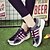 abordables Zapatillas deportivas de mujer-Mujer Zapatos PU Otoño / Invierno Confort Zapatillas de Atletismo Paseo Tacón Plano Dedo redondo Hebilla Gris / Rosa