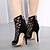 cheap Women&#039;s Boots-Women&#039;s Shoes Leatherette Spring / Summer / Fall Comfort / Novelty / Gladiator Sandals Stiletto Heel Rivet Black / Wedding