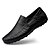 preiswerte Herrenpantoletten &amp; -slipper-Herren Loafers &amp; Slip-Ons Komfort Nappaleder Sommer Normal Flacher Absatz Schwarz Gelb Braun Dunkel Braun Blau Flach