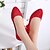 cheap Women&#039;s Flats-Women&#039;s Shoes Synthetic Fall Flats Flat Heel Pointed Toe For Wedding Red