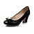 cheap Women&#039;s Heels-Women&#039;s Shoes Leatherette Spring Summer Fall Heels Chunky Heel Round Toe Bowknot for Casual Office &amp; Career Dress Black Pink Almond