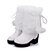 cheap Women&#039;s Boots-Women&#039;s Leatherette Fall / Winter Comfort / Snow Boots Boots Walking Shoes Chunky Heel Round Toe Pom-pom White / Black / Gray