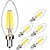 cheap Light Bulbs-6pcs 5 W LED Filament Bulbs 560 lm E14 C35 6 LED Beads COB Warm White Cold White 220-240 V / 6 pcs / RoHS