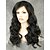 economico Parrucche lace sintetiche-Parrucche Lace Front Sintetiche Ondulato Kardashian Ondulato Lace frontale Parrucca Nero Capelli sintetici Per donna Attaccatura dei capelli naturale Nero