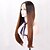 Χαμηλού Κόστους Συνθετικές Περούκες Δαντέλα-Συνθετικές μπροστινές περούκες δαντέλας Ίσιο Ίσια Δαντέλα Μπροστά Περούκα Μαύρο / Medium Auburn Συνθετικά μαλλιά Γυναικεία Φυσική γραμμή των μαλλιών Καφέ