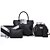 preiswerte Taschensets-Damen Bag Sets Kuhfell Ganzjährig Formal Umschlag Reißverschluss Weiß Schwarz Rosa Hellgrau Lavendel