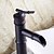 halpa Kylpyhuoneen lavuaarihanat-Bathroom Sink Faucet - Waterfall Antique Copper Centerset Single Handle One HoleBath Taps
