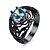 cheap Rings-Band Ring Cubic Zirconia Simulated Black Zircon Titanium Steel Flower Ladies Personalized Fashion 6 7 8 / Women&#039;s