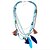 abordables Collares-Mujer Turquesa Collares de cadena Collar de hebras Con Cuentas Borlas Pom pom Pluma damas Borla Bohemio Nativo americano Resina Pluma Legierung Colores Surtidos Negro Azul Gargantillas Joyas Para