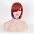 cheap Synthetic Trendy Wigs-Synthetic Wig Straight Style Bob With Bangs Wig Red Synthetic Hair Women&#039;s Red Wig / Yes