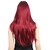 cheap Synthetic Trendy Wigs-Synthetic Wig Wavy Wavy With Bangs Monofilament L Part Wig Long Dark Wine Synthetic Hair Women&#039;s Heat Resistant Red