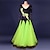 cheap Ballroom Dancewear-Ballroom Dance Dress Lace Draping Appliques Performance Long Sleeve High Spandex Organza