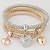 abordables Bracelets-Bracelet de charme Bracelet Bracelets Femme Multirang Empiler Empilable Strass Imitation de diamant Cœur Amour dames Luxe Mode Européen Style Simple Multicouches Bracelet Bijoux Arc-en-ciel pour