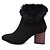 cheap Women&#039;s Boots-Women&#039;s Boots Other Fleece Microfibre Fur Office &amp; Career Dress Party &amp; Evening Chunky Heel Zipper Black Gray