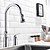 Недорогие Смесители для кухни-Kitchen faucet - Single Handle Two Holes Chrome Pull-out / ­Pull-down / Tall / ­High Arc Widespread Antique Kitchen Taps