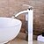 olcso Fürdőszobai mosdócsapok-Bathtub Faucet - Waterfall Chrome Centerset Single Handle One HoleBath Taps
