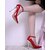 preiswerte Absatzschuhe für Damen-Damen Kunststoff / Lackleder / Kunstleder Frühling / Sommer Neuheit High Heels Stöckelabsatz / Plattform Spitze Zehe Strass Rot / Hochzeit / Party &amp; Festivität / Kleid / 3-4 / Party &amp; Festivität