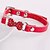 cheap Dog Collars, Harnesses &amp; Leashes-Cat Dog Collar Adjustable / Retractable Mosaic Bone Rhinestone PU Leather Red Blue Pink