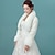 voordelige Bontstola&#039;s-haalt zijn schouders op witte jas van nepbont herfstbruiloft / feestavond damesomslagdoek met